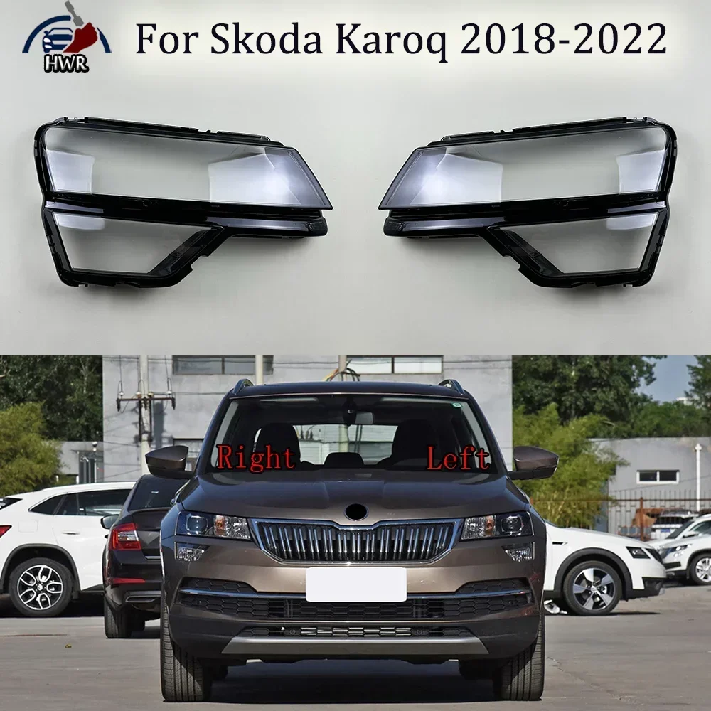 

Transparent Headlight Cover Headlamp Shell Clear Lens Plexiglass Replace Original Lens For Skoda Karoq 2018 2019 2020 2021 2022