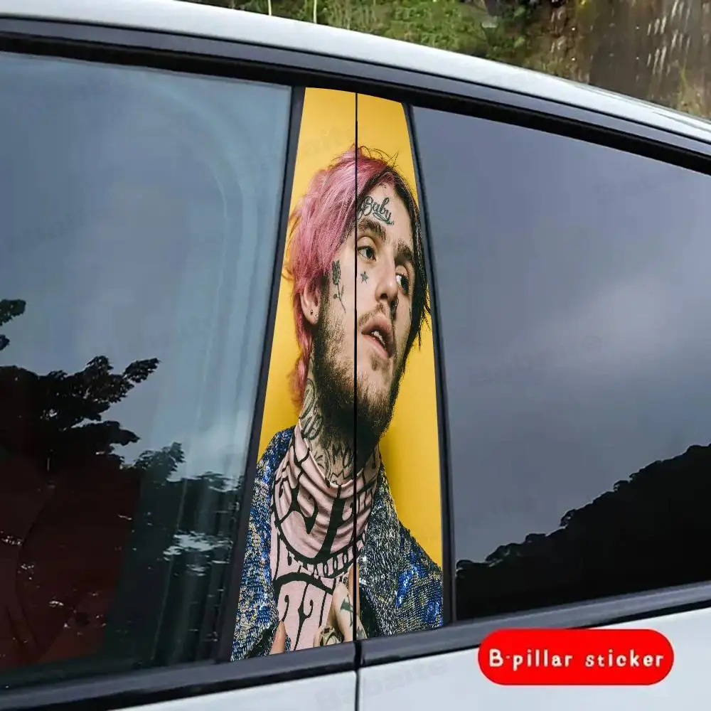 الهيب هوب مغني الراب ليل اللمحة سيارة B-عمود ملصق بولي كلوريد الفينيل سيارة ملصق مائي مركز السيارة عمود ملصق B-عمود الشمس واقية من الصفر مقاوم للماء