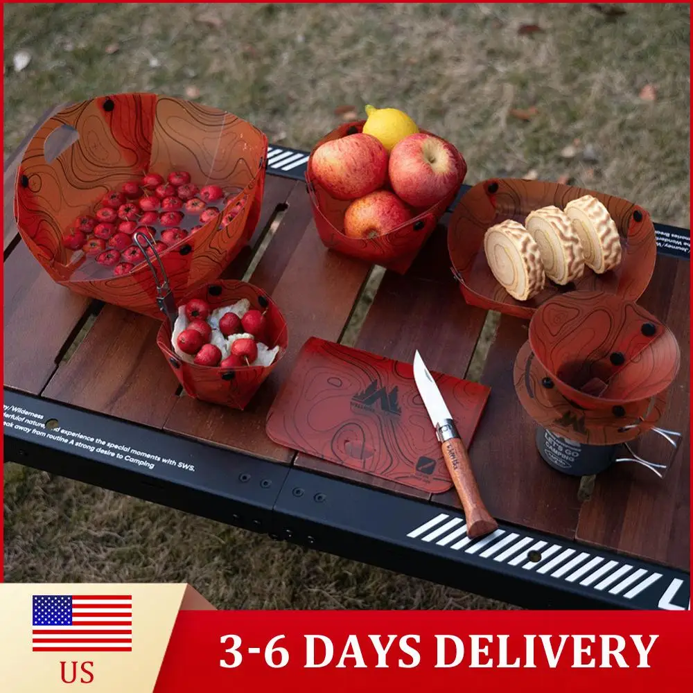 

Портативная посуда для кемпинга, компактная, легкая, складная, многофункциональная, для походов и активного отдыха