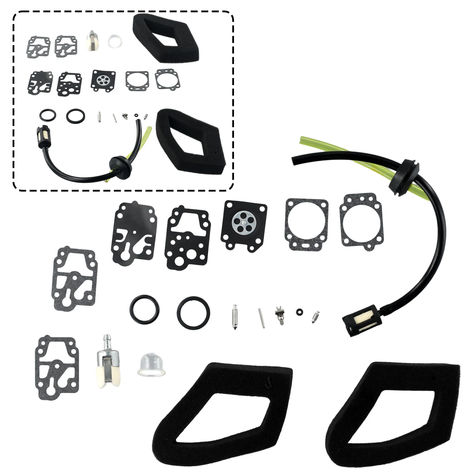 Imagem -04 - Carburador Repair Fuel Line Kit para Honda Gx35 Gx25 Hhb25 Hhh25 K20-wy Acessórios Cortador de Grama Jardim Ferramentas Elétricas