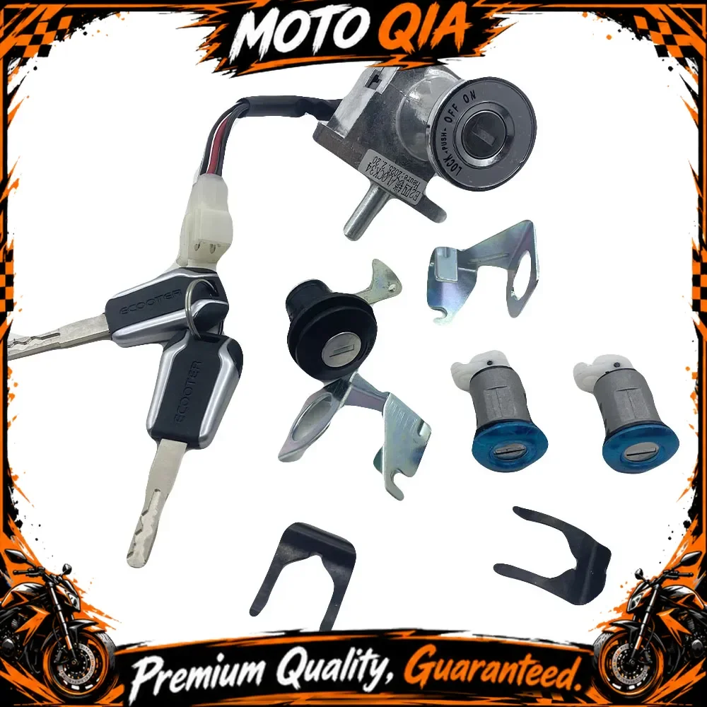 【High Quality​】Suitable For Ecooter E2 E2Max Power Door Lock Inner Box Pad Tail Box Lock Ignition Key Switch Set Seat Lock