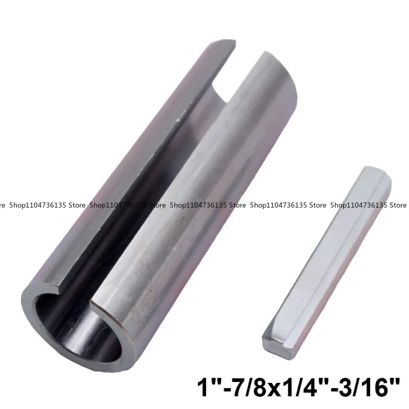 2Pcs Shaft Adapter, Pulley Hole Reducer Bushing and Keyshaft 1 