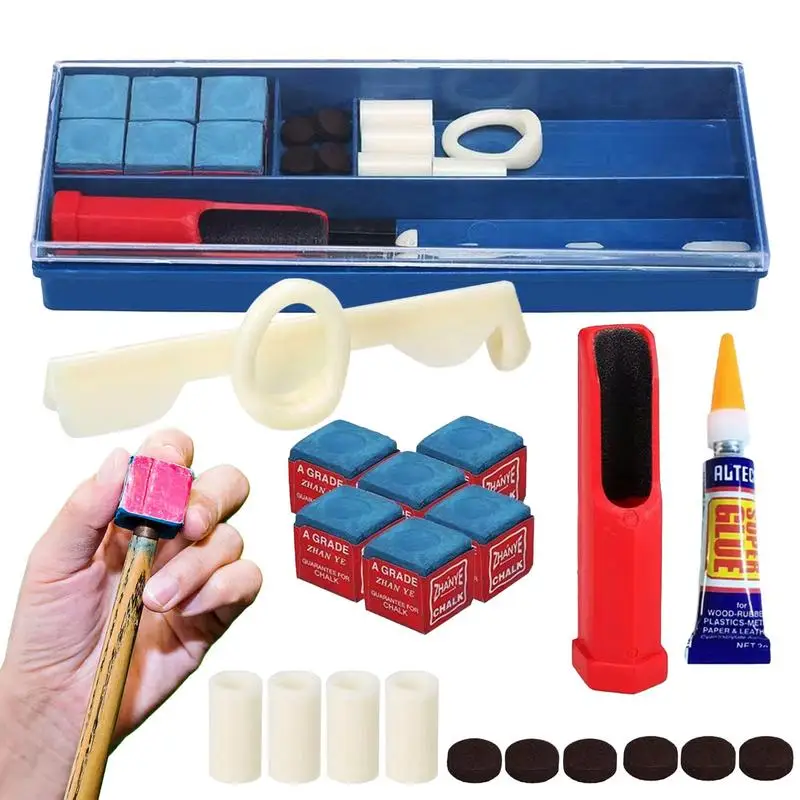 

Billiard Cues Repair Kit Cues Tips Replacement Billiard Cue Tips Shaper And Pool Cue Repairers Tipping Pool Cues And Billiard