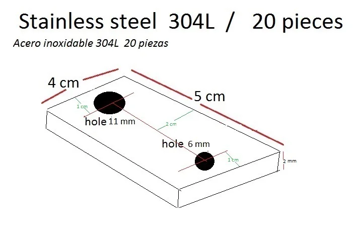 20pcs stainless steel circular plate 304 disc plate ss304 circular flat-plate round corrosion resistant disk sheet laser cutting