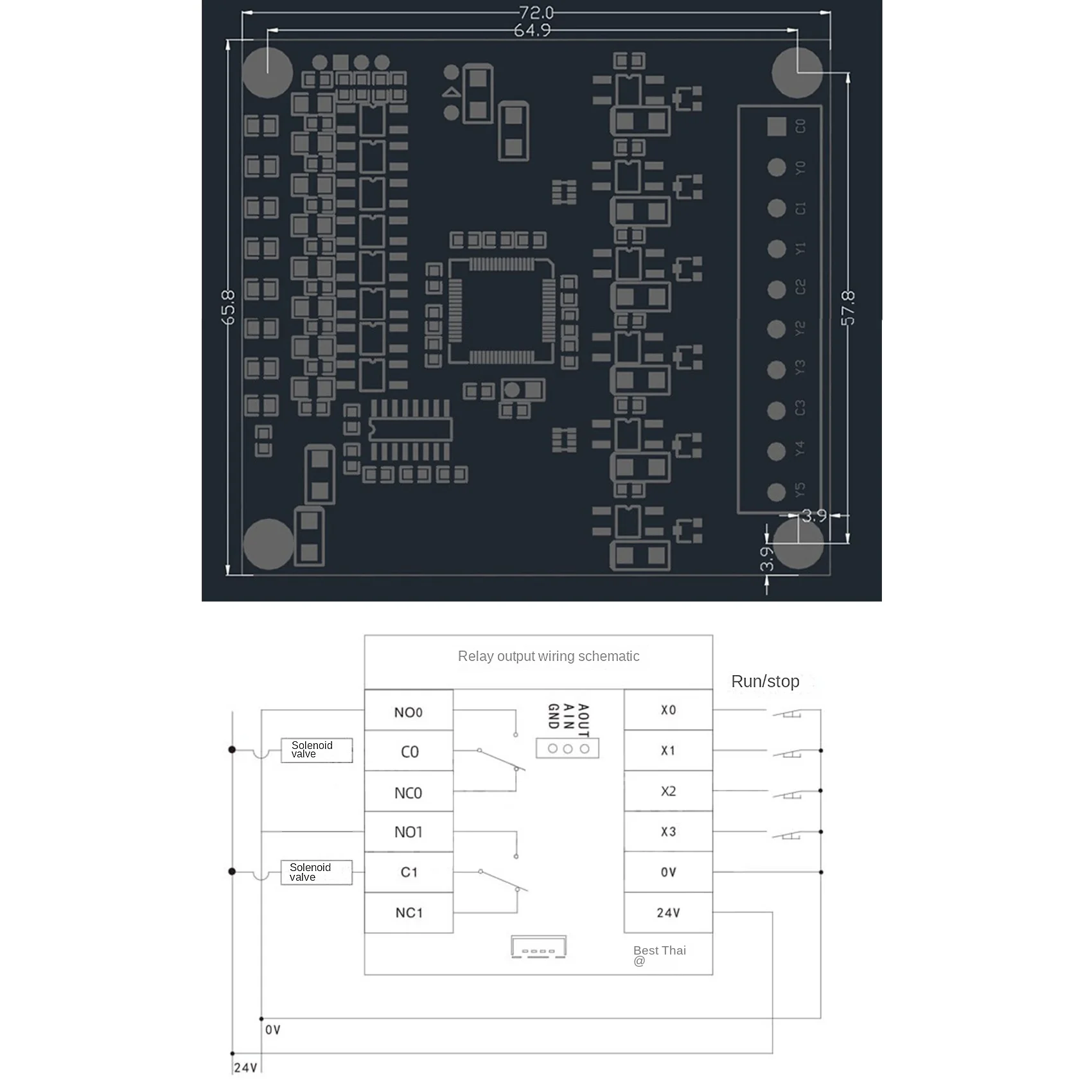 Placa de Control Industrial PLC, módulo de relé de FX1N-14MR, controlador Editable