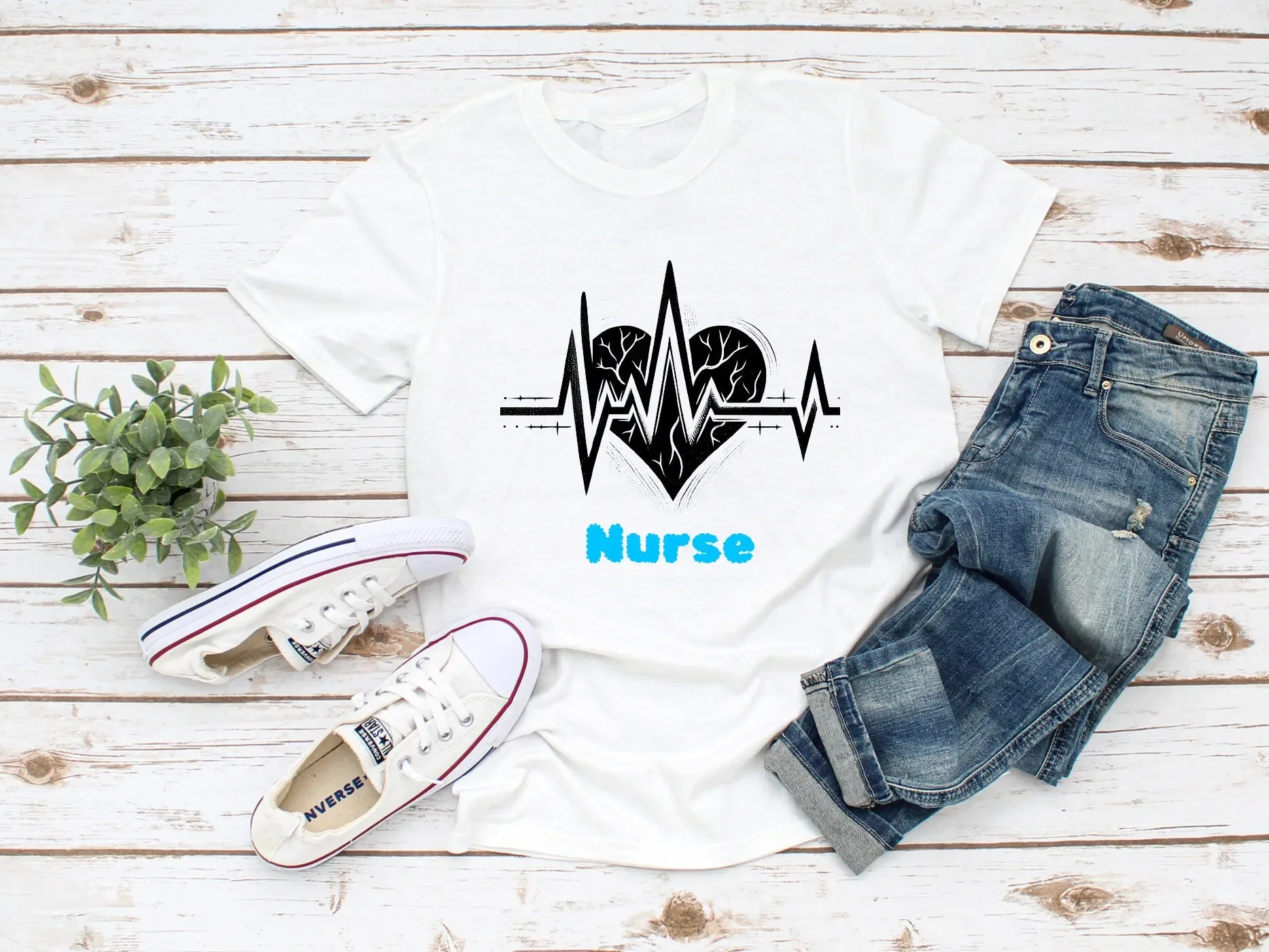 Nurse Heart Monitor T Shirt For Appreciation Softstyle