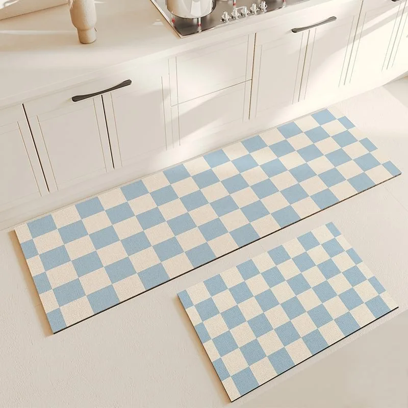 Carpet for Kitchen Colorful Style Rug Oil-proof Waterproof Long Strip Floor Mat Pvc Leather Non-slip Mats Alfombra De Cocina