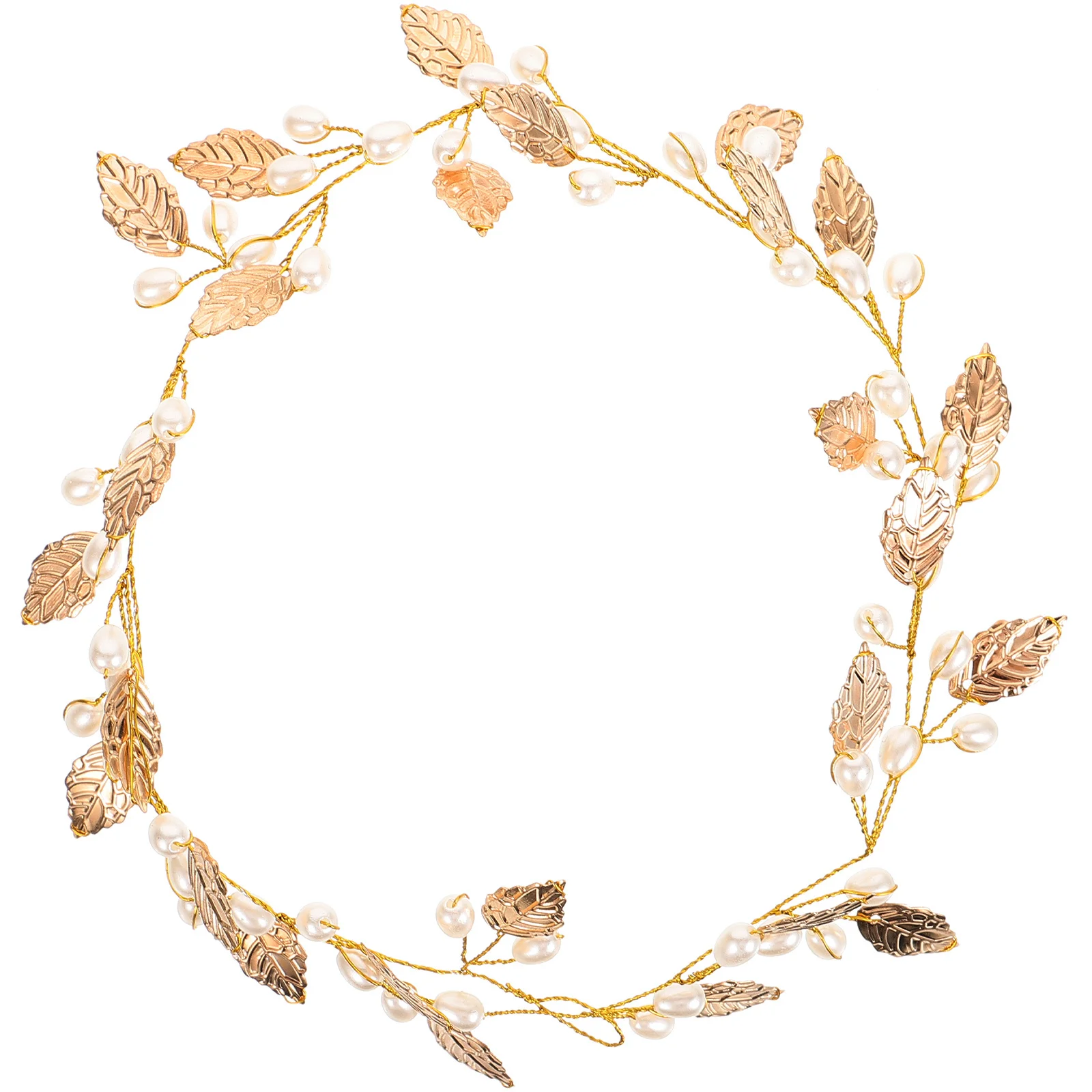 Pearl Hair Vine Faux Pearls Metal Leaves Bridal Headpiece For Wedding Festival Hair Accessories Women Wedding Jewelry