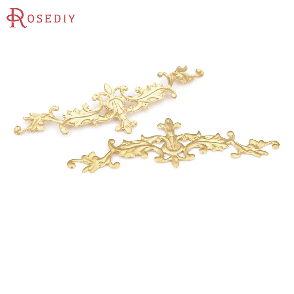 20PCS Not Plated Color Brass Decorative Spacer High Quality Diy Jewelry Making Supplies Hair Findings Accessories for Women