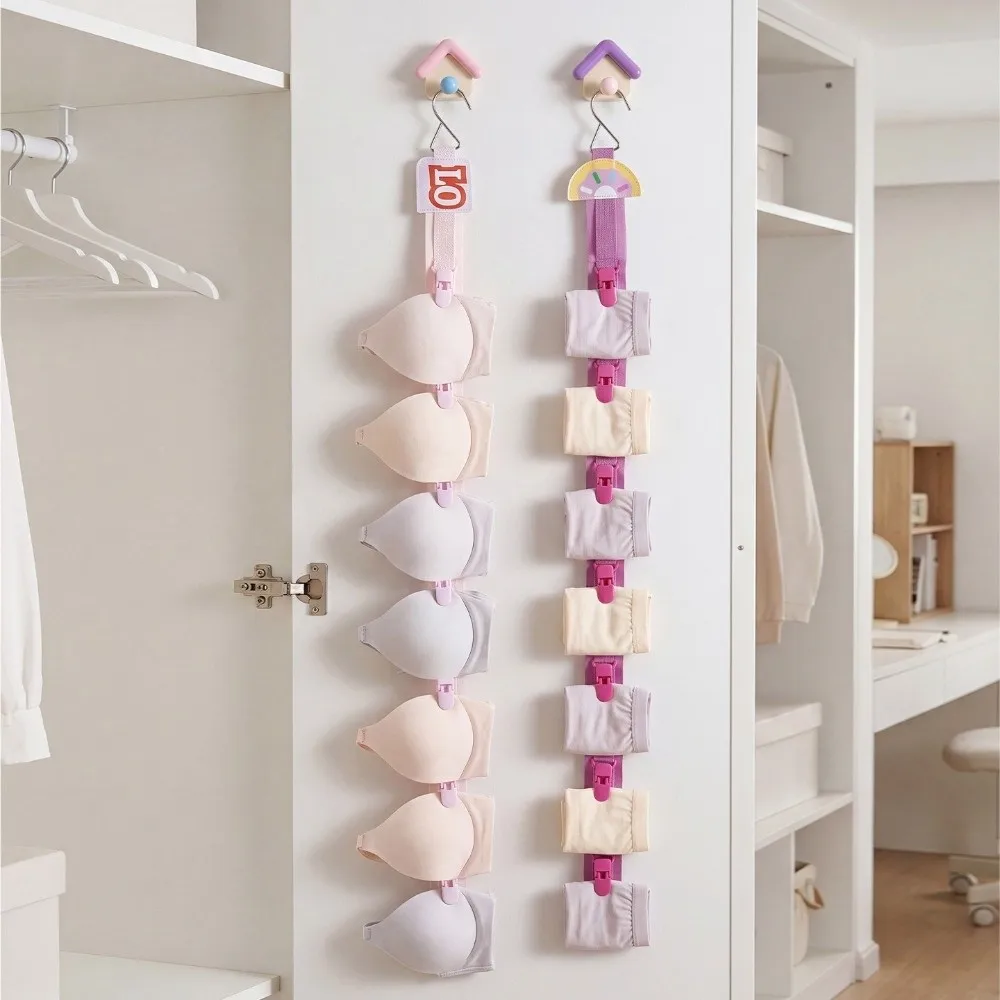 7 Clip Hat Storage Clip Vertical Hanging Space Saving Hat Display Rack Anti-Slip Stable Cap Storage Hook Behind Wardrobe Door