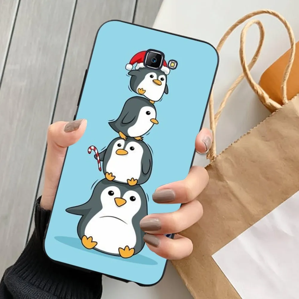 Custodia per telefono cartoon pinguino kawaii per Samsung J 7 plus 7core J7 neo J6 plus prime J6 J4 J5 Cover mobile