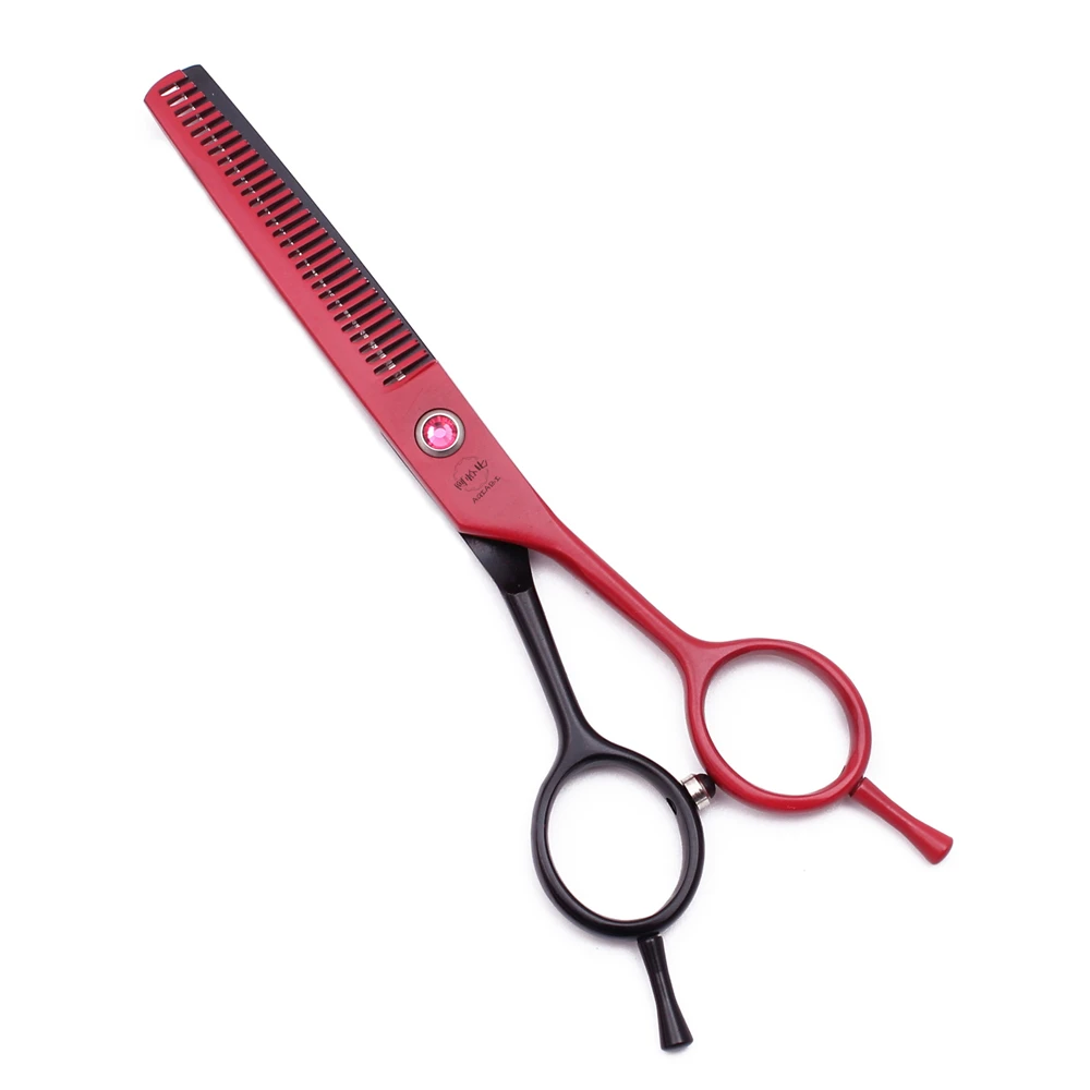 Haarschere Professionelle 5,5" AQIABI Japan Edelstahl Effilierschere Rosa Haarschneideschere für Friseur A1012 – Detail 6