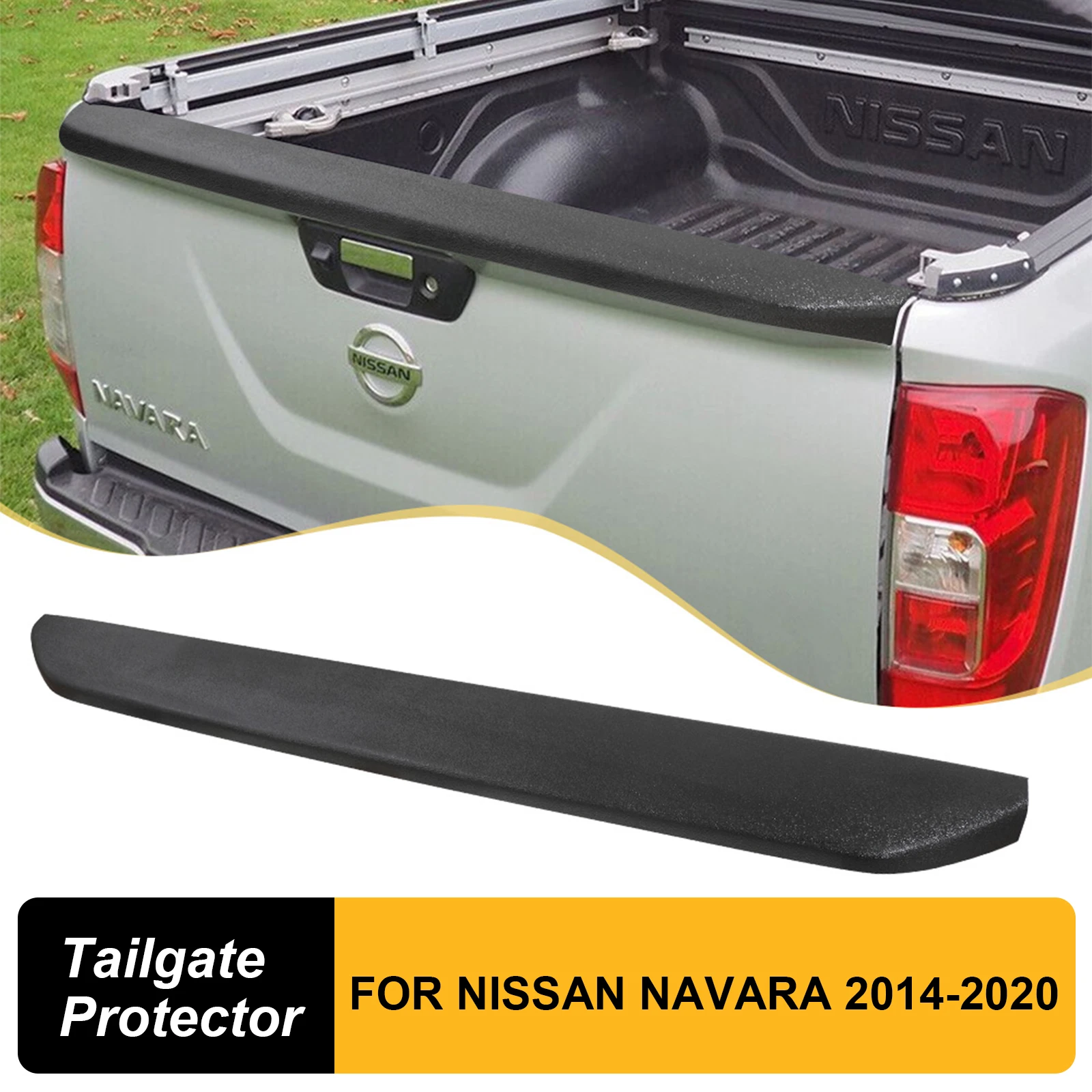 

Rail Guard Cap Protector For Nissan Navara NP300 D23 Frontier 2014-2020 Rear Cover Tailgate Trim ABS 4X4 Car Exterior Accessorie