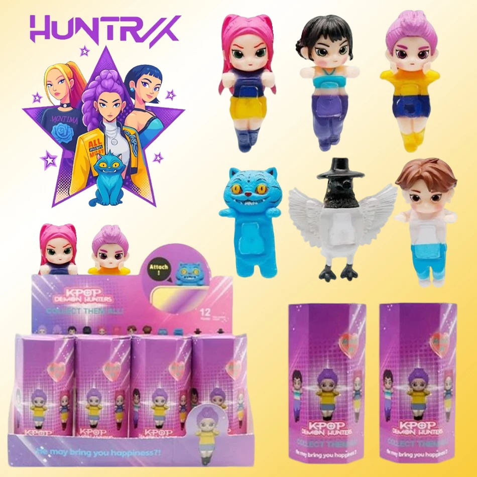 

NEW Kpop Demon Hunters Figure Cartoon Hunters Tiger Rumi/Mira/Zoey Action Figure PVC phone Decoration Model Doll Toy Kids Gift