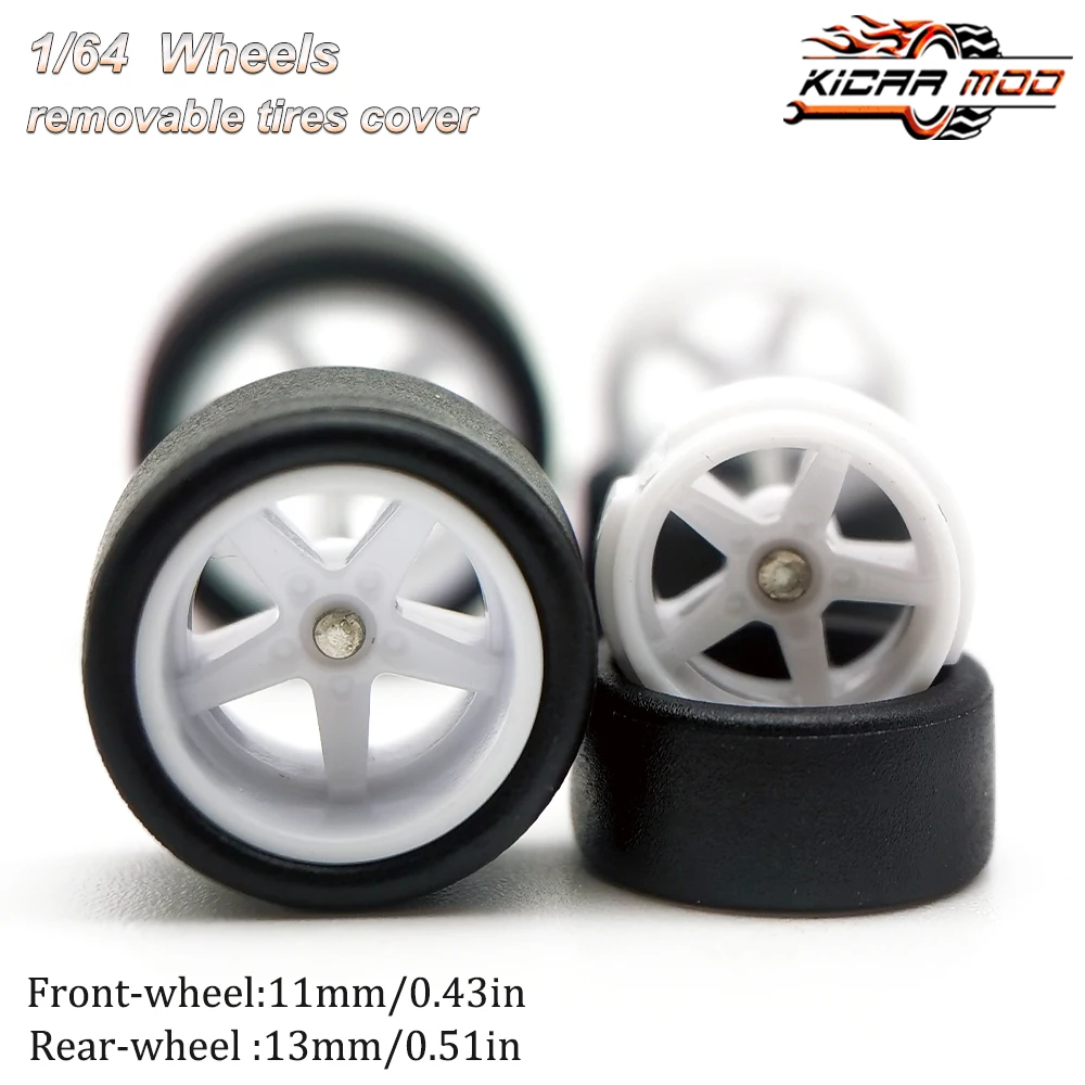 1/64 RLC Premium-Räder mit Slick-Reifen für RLC Muscle Car Advan GT Modellauto-Umbauteile D:11mm+13mm (1 Set) – Detail 11
