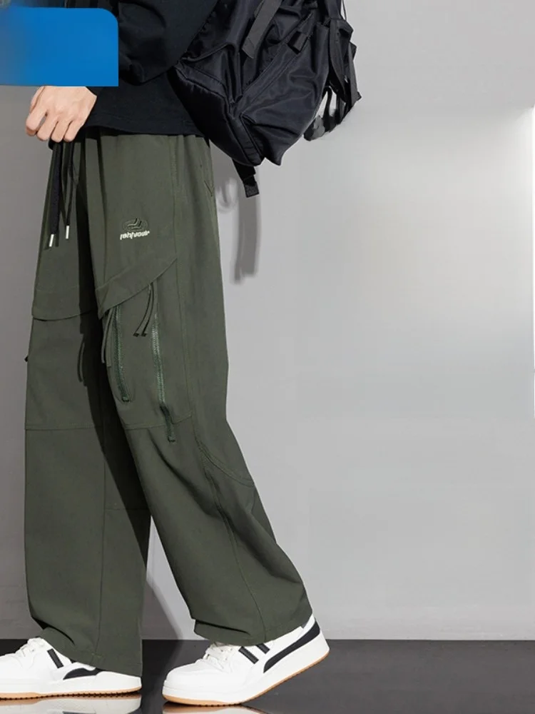Pantalones Casuales para Hombre Paul, Primavera Otoño, Resistentes al Viento, Pantalones de Trabajo, Estilo Paracaidista Americano, Corte Holgado, Jeans de Pierna Recta