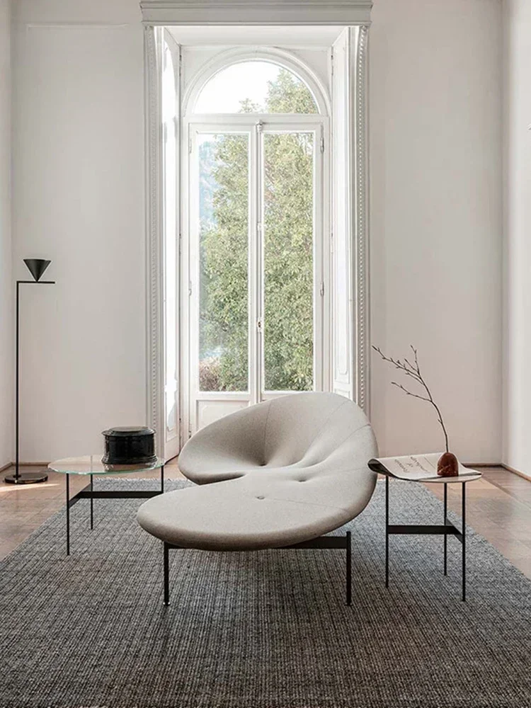 Furniture Personality Special-Shaped Pea Sofa FRP Creative Curved Lentil Recliner image 2