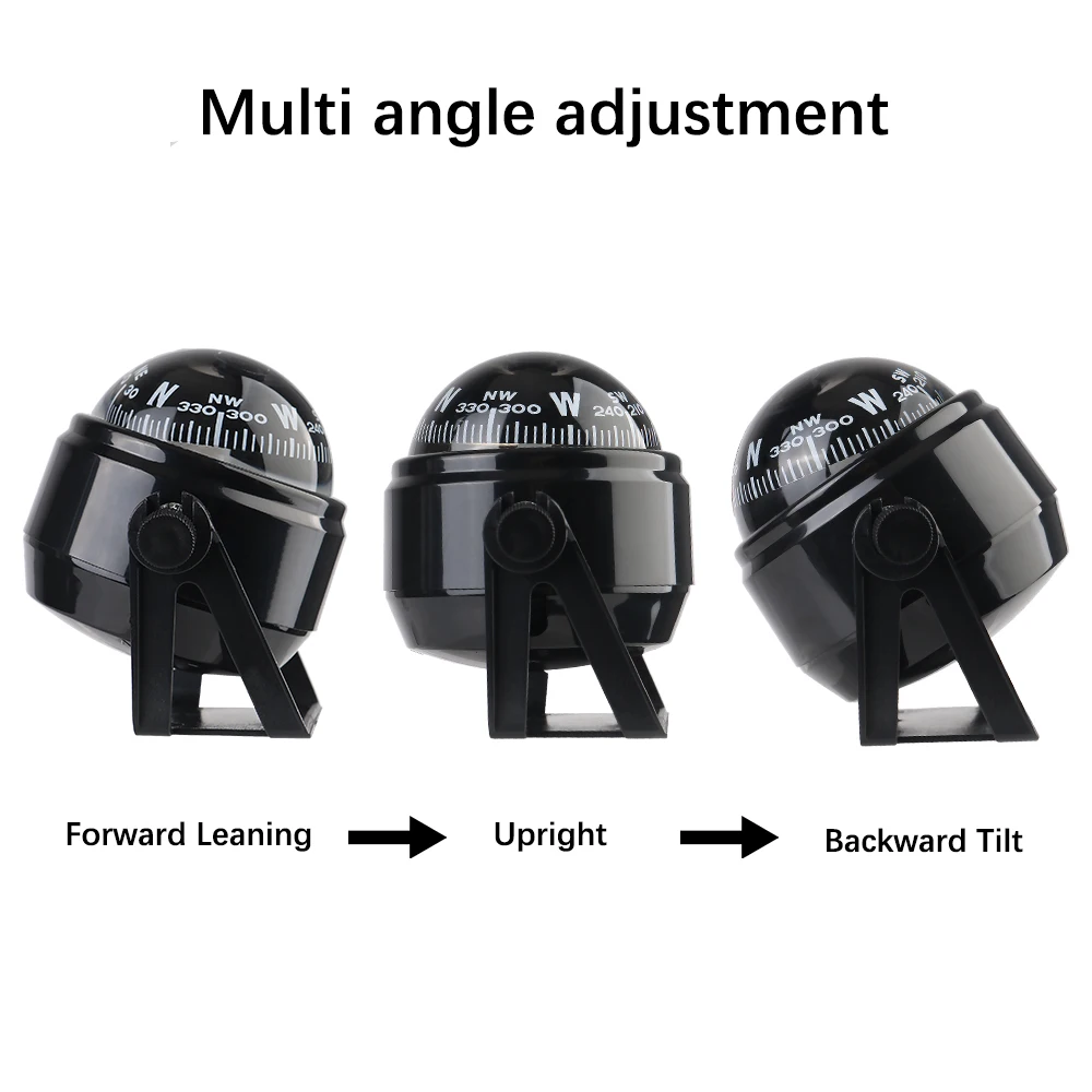 Brújula para barco, tablero marino, adornos de grupo de instrumentos, brújula portátil, navegación, medidor electrónico de brújula pivotante para coche