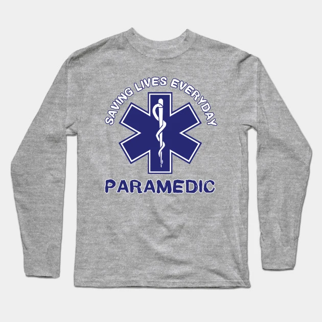 EMS EMT Saving Lives Everyday Paramedic Caduceus Symbol T-Shirt. Summer Cotton O-Neck Long Sleeve Mens T Shirt New S-3XL