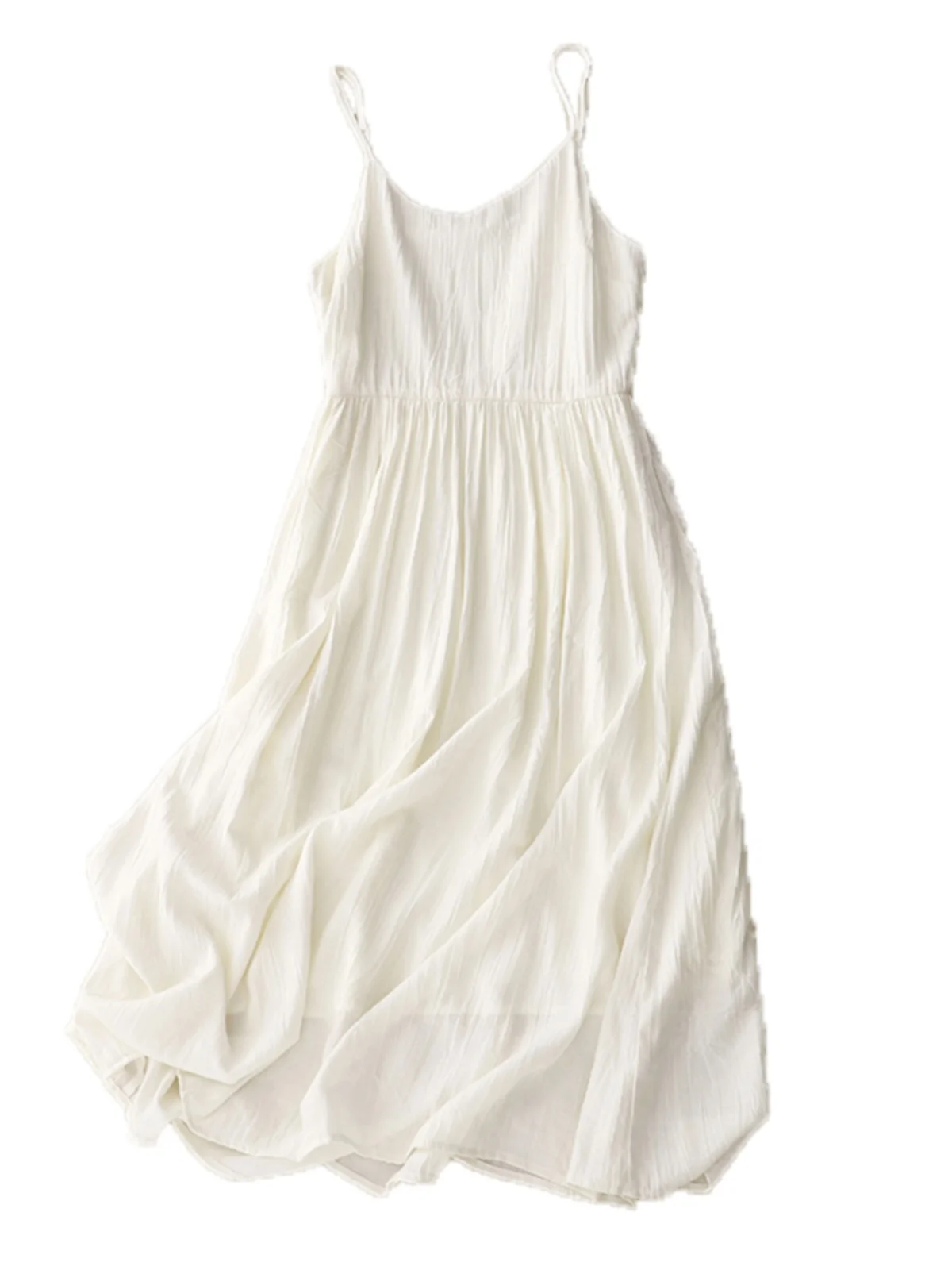 Ele alça de camada dupla dr feminino verão cintura alta emagrecimento solto ajuste svel longo v-ne vestido artístico sle