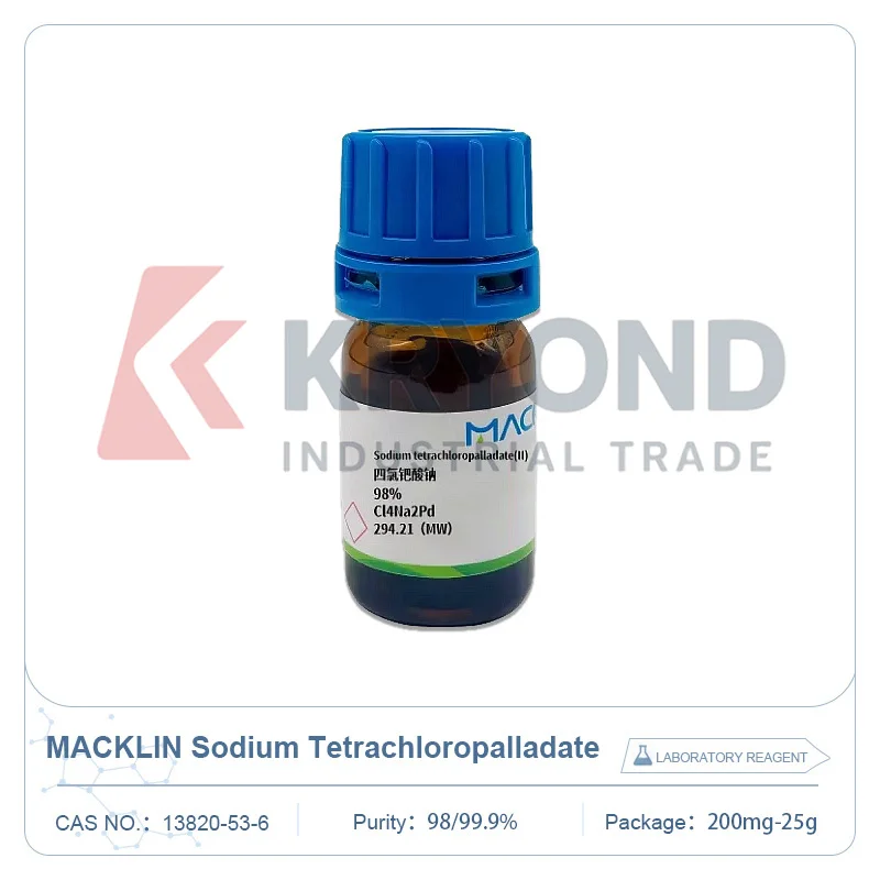 MACKLIN Tetrachloropalladato de Sódio 98% CAS 13820-53-6 Reagente Químico para Análise e Síntese de Catalisadores de Paládio 1g 250g