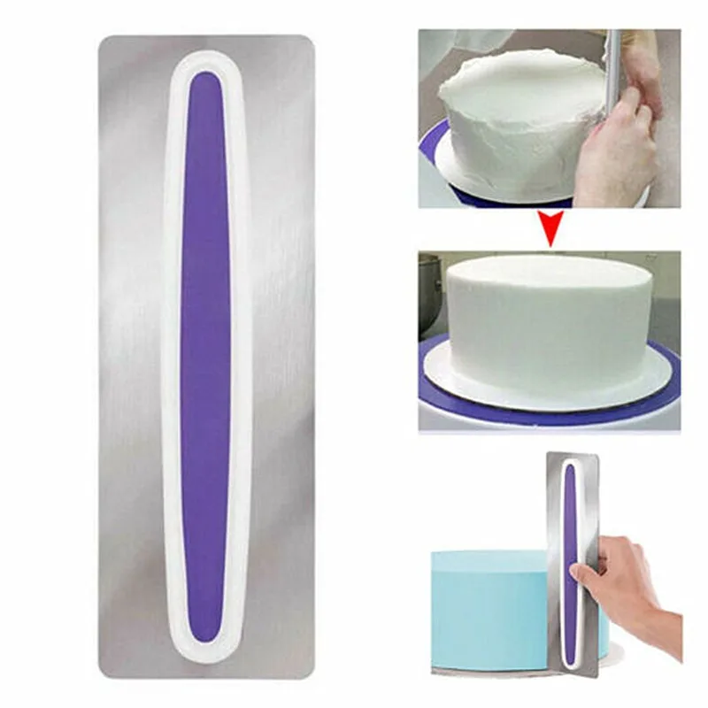 

Cake scraper 12 inch adjustable stainless steel cake icing and frosting smoother pastry turntable cake tray for baking DIY tools