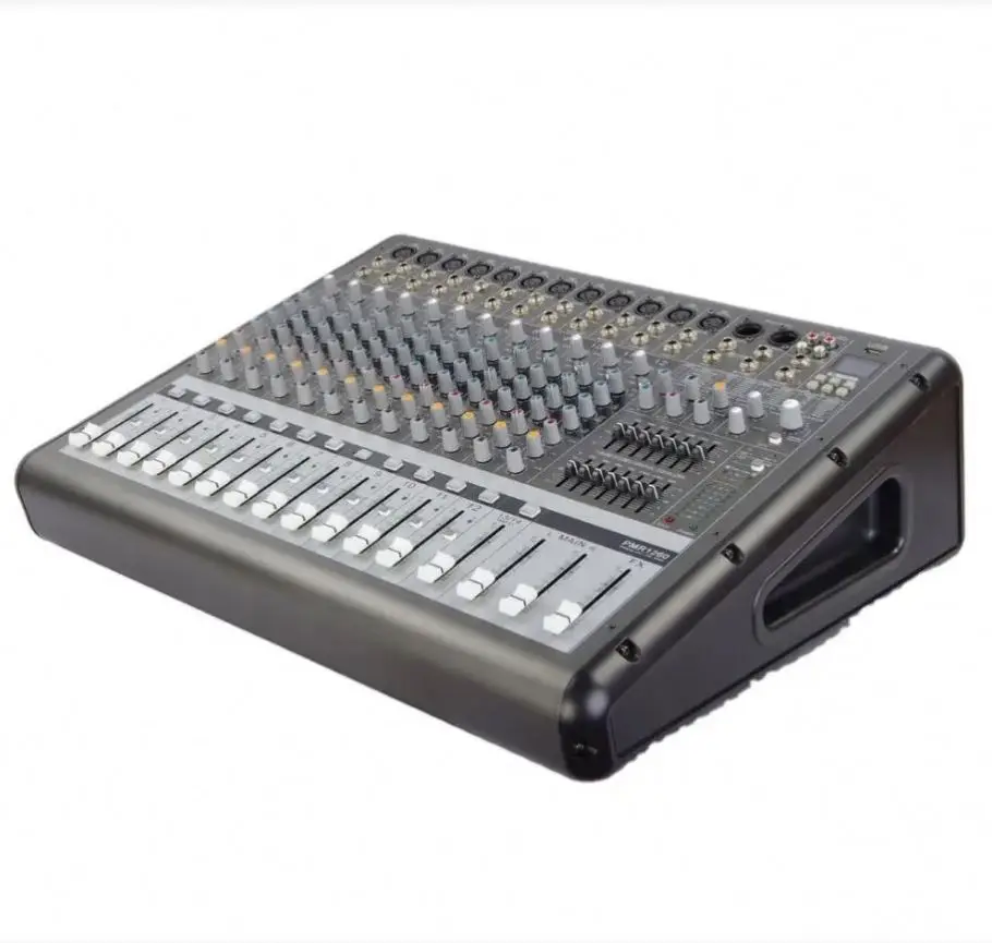 Mikser audio OEM 8-kanałowy 12 16 24-kanałowy z zasilaniem Phantom Power PMR Profesjonalny wzmacniacz mikser dźwięku