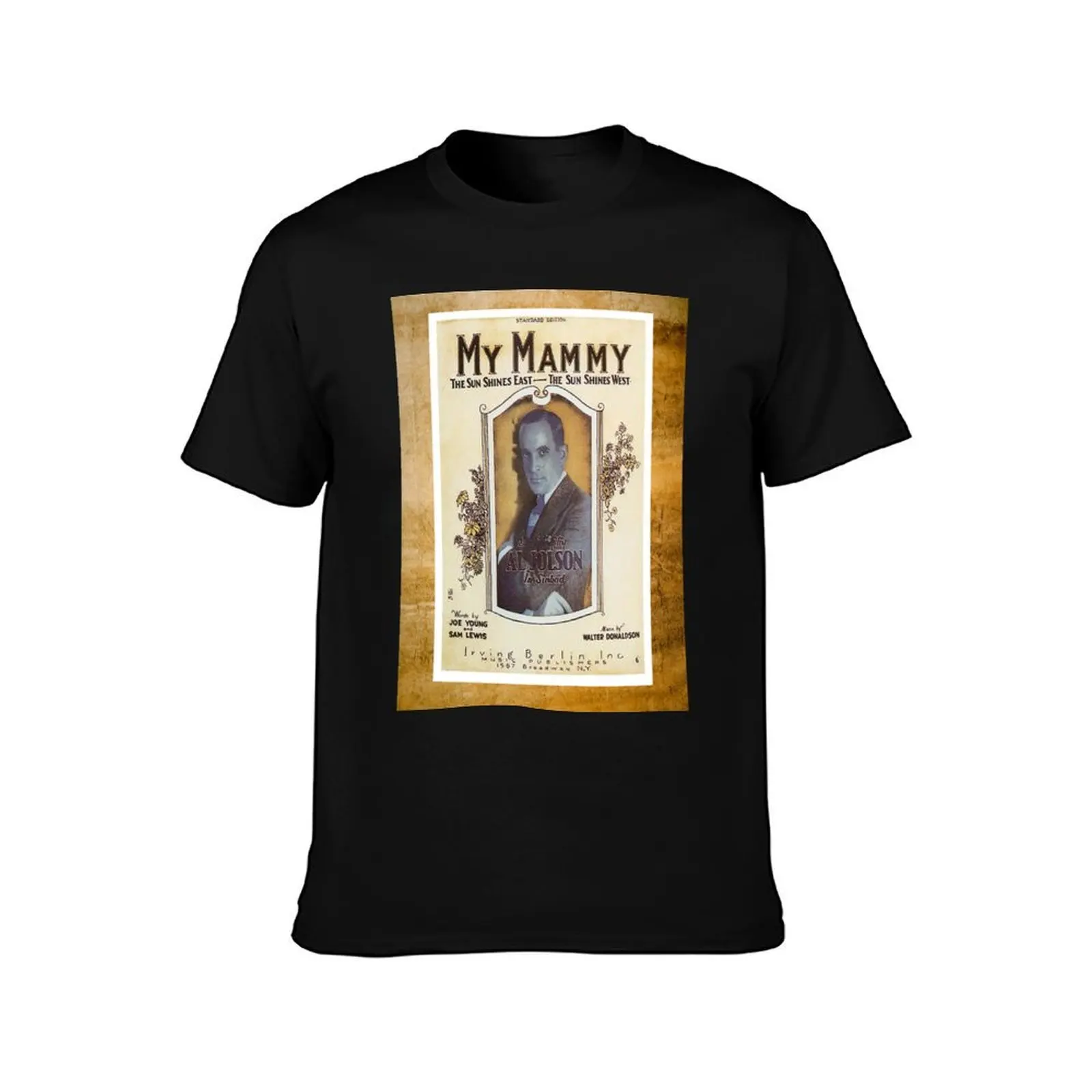 My Mammy Al Jolson Vintage Piano Sheet Music T-Shirt Sports Basic Short Sleeve T-Shirt