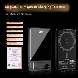 Portable Travel Power Bank For Magsafe Fast Charger PowerBank External Battery Station for iPhone 16 15 14 13 12 iWatch 10 9 8 7