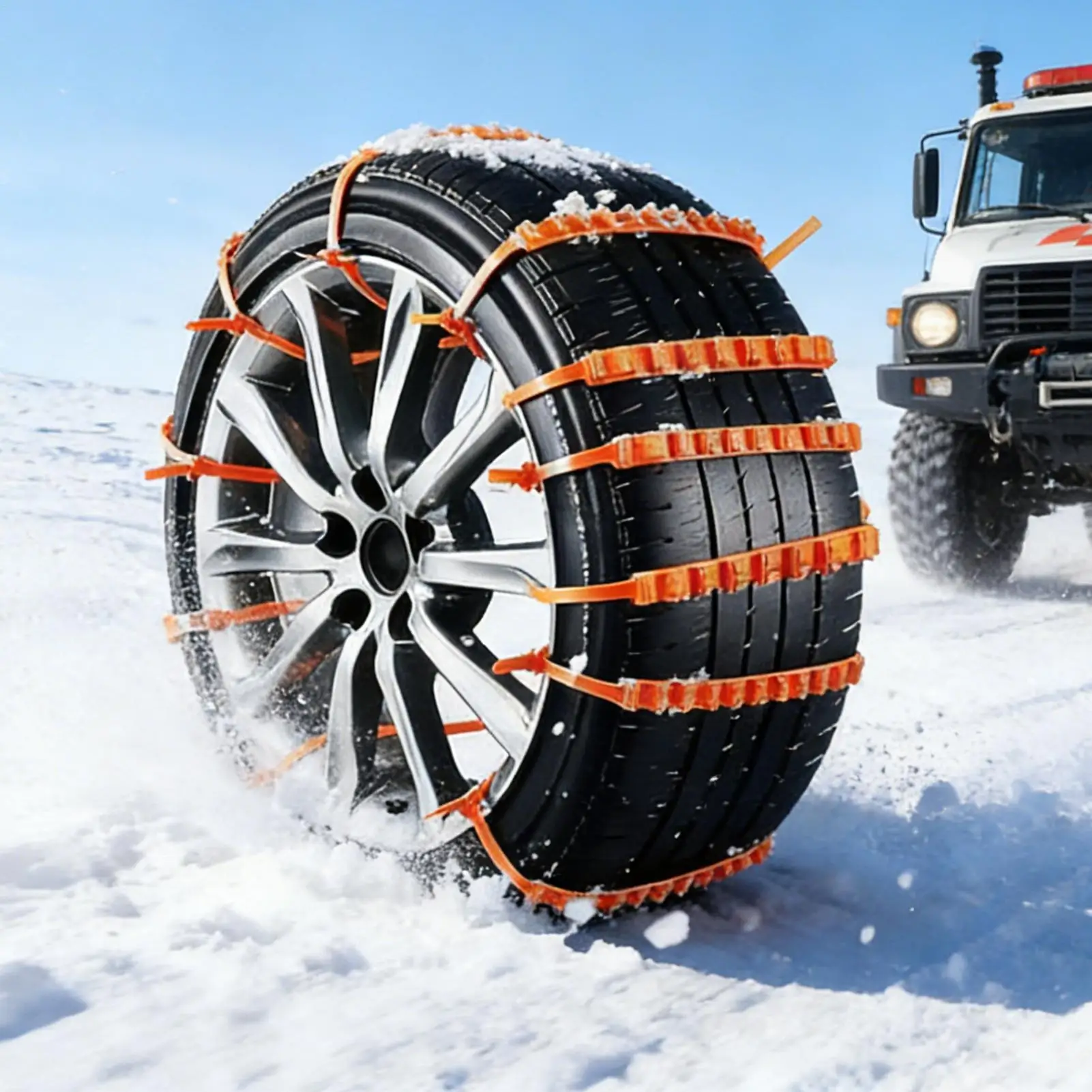 10pcs Car Tire Chains Winter Snow Anti-Skid Tyre Cable Ties Auto Outdoor Snow Tire Tyre Anti Skid Chain Emergency Accessories