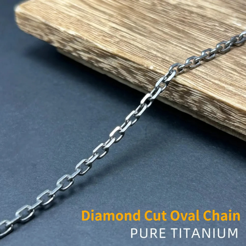 

Fashion 3.5MM/5.2MM/7MM Pure Titanium Necklace Batch Angle Chain Coarse O Word Cross Chain Necklace Clavicle Chain Jewelry Gift