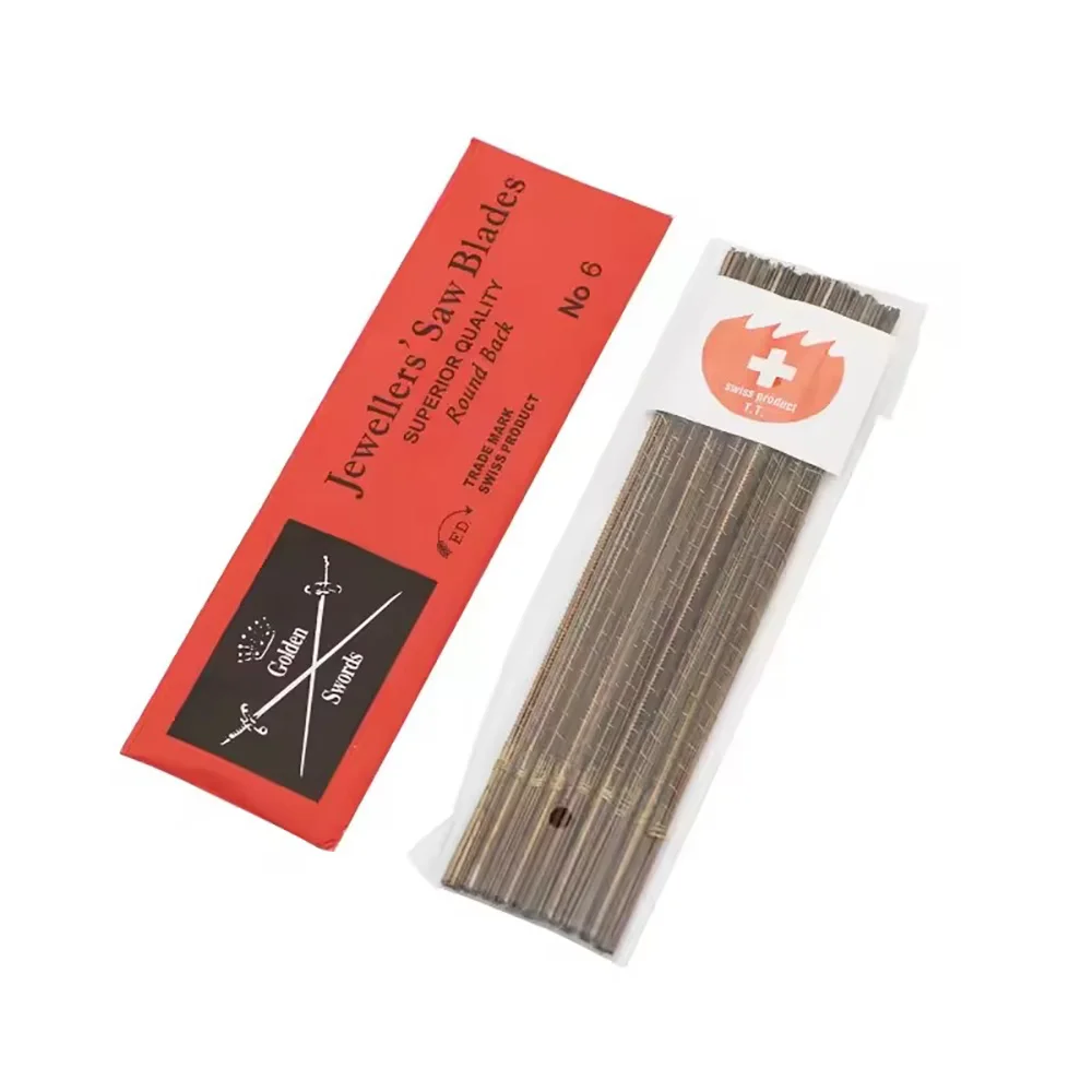 Swiss Golden Sowrd Jeweler's Saw Blades Various Sizes #8/0-#8 Rounded Back for Jewelry Cutting & Piercing, Sold by Pack