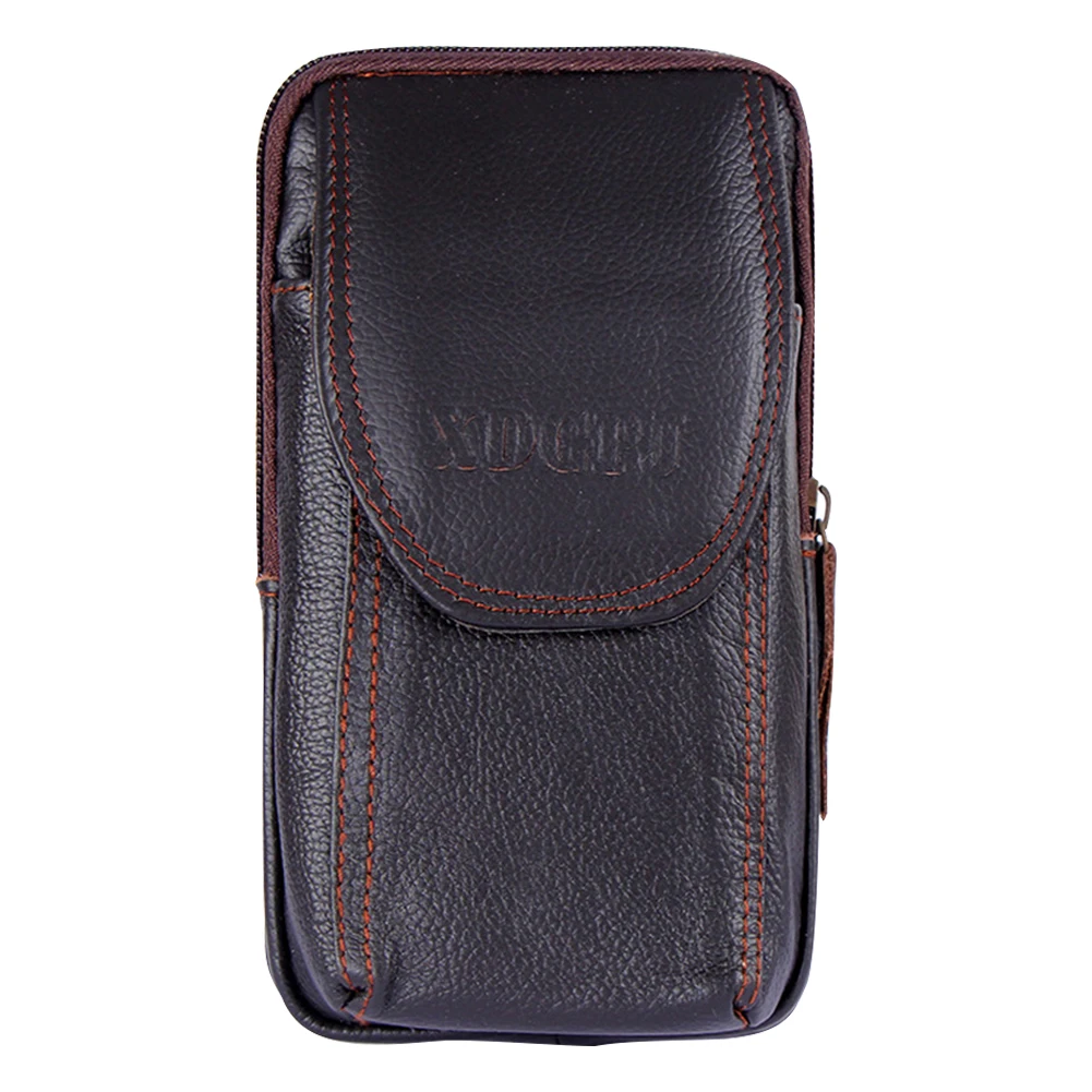 

Men Outdoor Sports Waist Bag Fashion Cowhide Wallet Waist Bag Coin Pocket Bag Cellphone Holder Bag for Coins for Best Gift