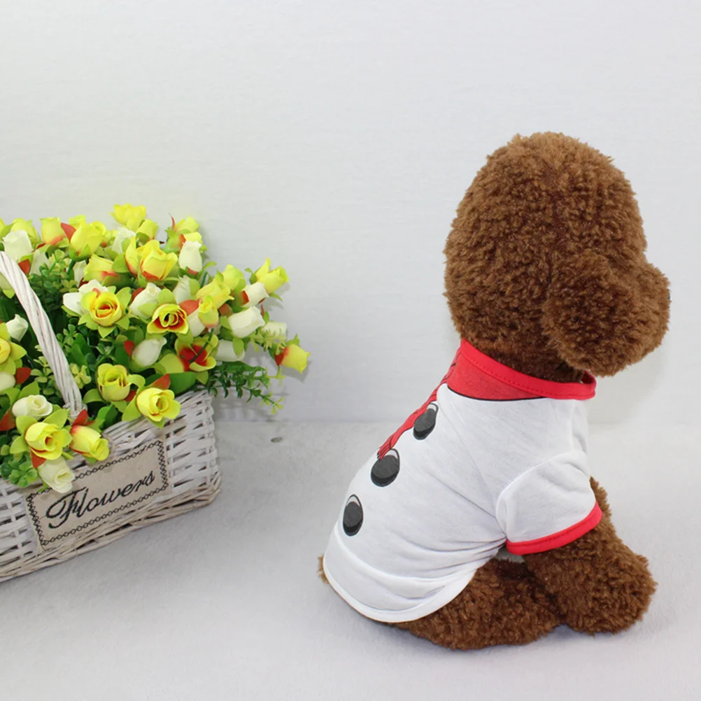 

Christmas Dog Shirt Snowman Design Size L Holiday Pet Party Clothes Puppy Outfit for Small Dogs Pet Shirt Dog Clothes