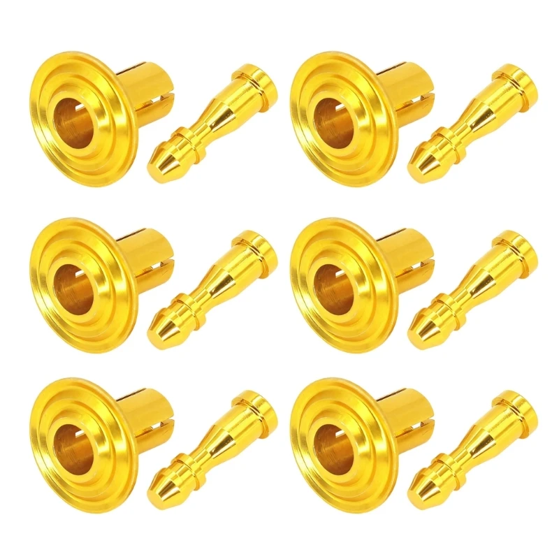 6Pcs Aluminum Decorative Rivet Screws For Motorcycle Frame Cover Trim Anodized Anti Rust Multiple Color