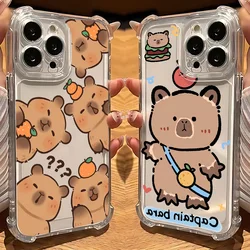 Cartoon Cute Capybaras Case For Samsung A16 A06 A35 A55 A25 A05s A15 A54 A34 A24 A14 A05 A04 A04e A13 A73 A53 4G 5G Cover