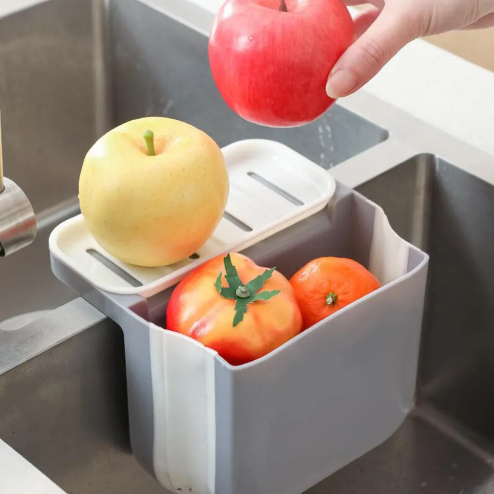

1Pcs Kitchen Drain Basket Stretchable Hanging Sink Rack for Duster Cloth and Sponges Easy Clean Space Saving Drain Basket