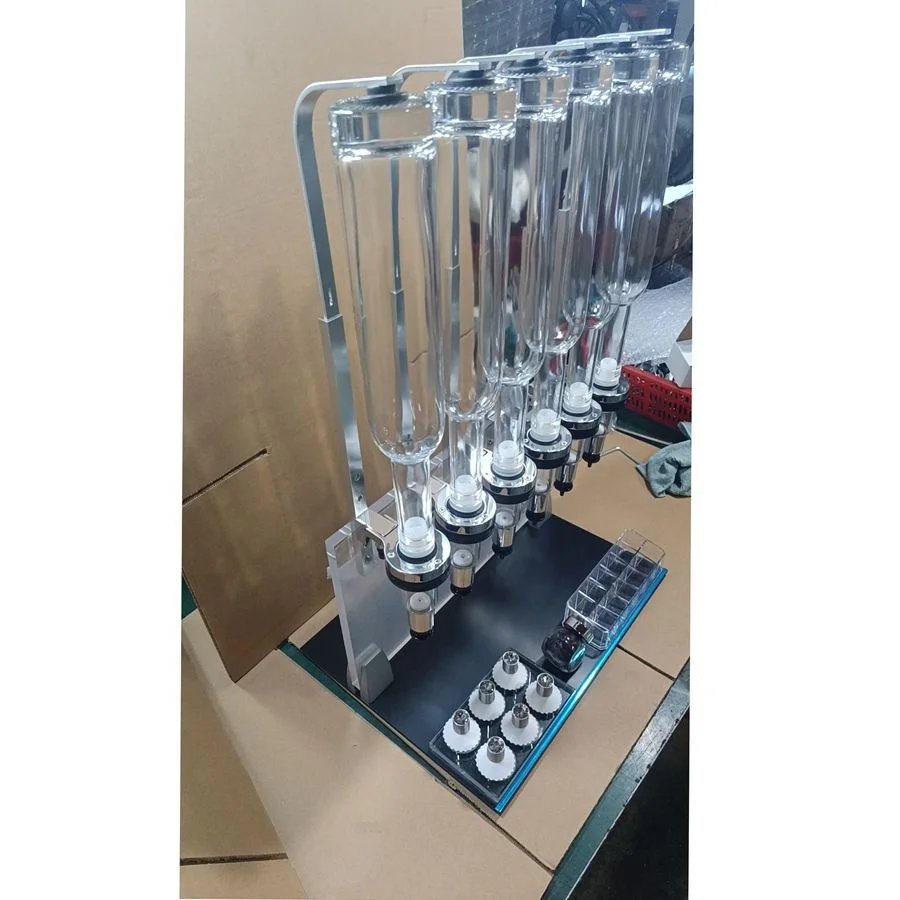 6 Heads Acrylic Display Rack with 375ml Bottles for Perfume Filling 6 Heads 375ml Perfume Vending Machine  6 Heads Perfume Bar