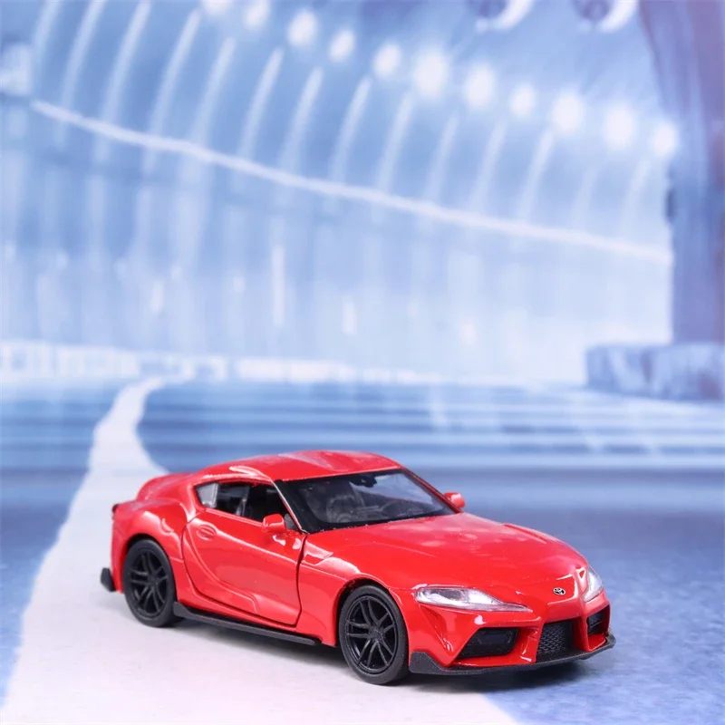 WELLY 1:36 TOYOTA Supra Simulation Pull Back Car Model Car Metal Diecast Alloy Toy Car for Kid Gifts Collection B571