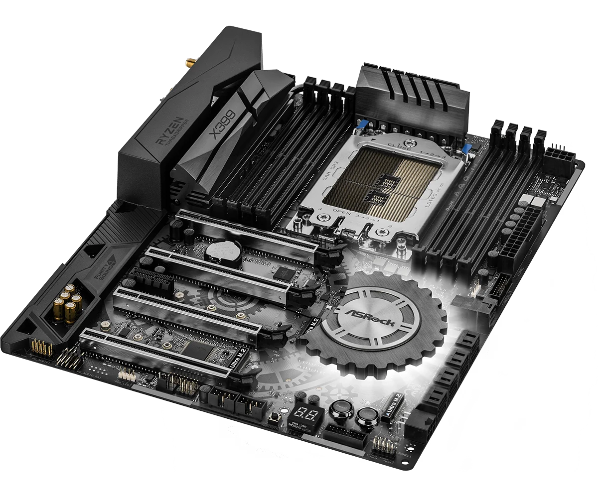 Imagem -03 - Placa-mãe Taichi Amd Tr4 X399 Threadripper Ddr4 3400 Mais oc 128gb Suporte tr 1920x 1900x 2950x 1950x Atx Asrock-x399