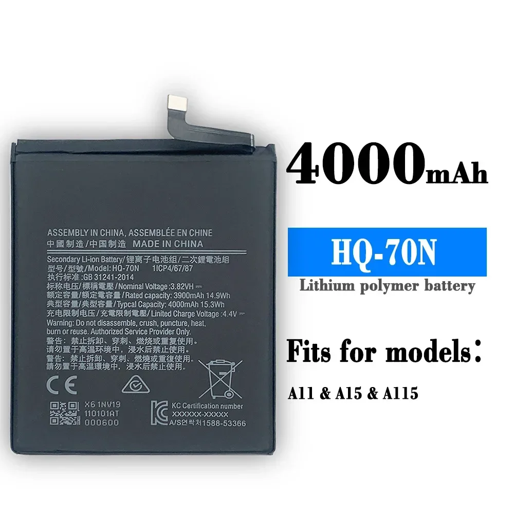 HQ-70N 4000mAh Replacement Battery For SAMSUNG Galaxy A11 A115 SM-A115 Mobile Phone Batteries Bateria + FREE TOOLS