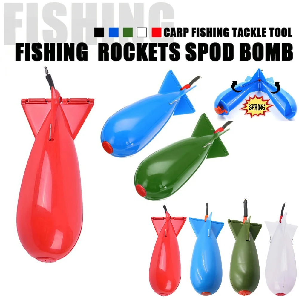 Carp Fishing Large Rockets Bomb Fishing Tackle Feeders Pellet Rocket Feeder Float Bait Holder Maker Tackle Gear Accessories