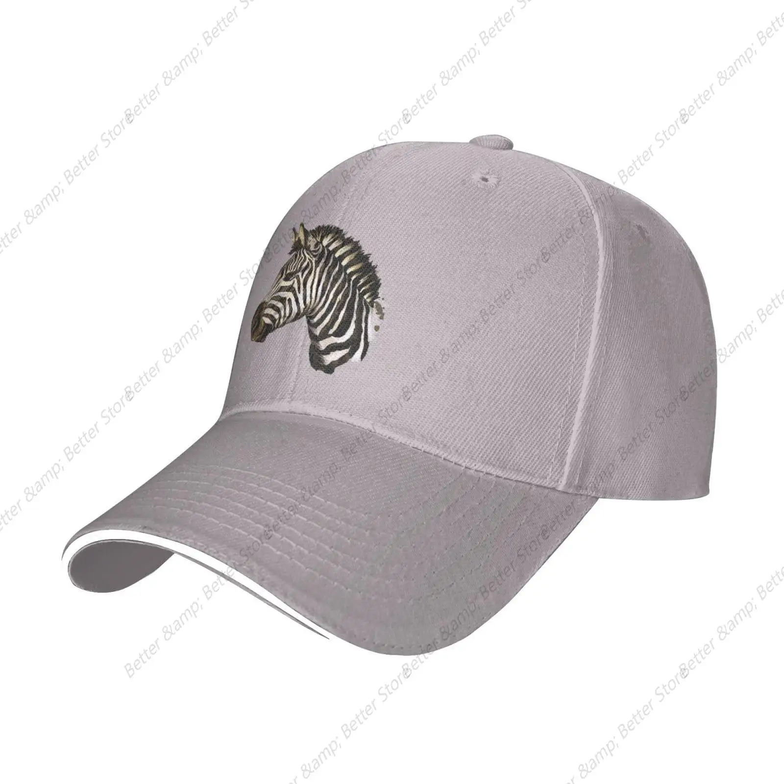 Zebra Head Portrait Baseball Cap for Men Women Outdoor Adjustable Dad Hats