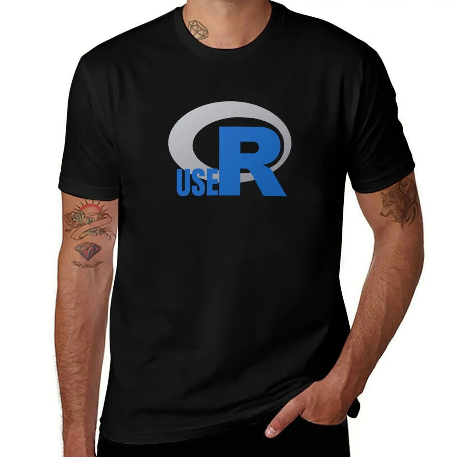 R programming language R logo T-Shirt Simple Trendy Casual T-Shirt