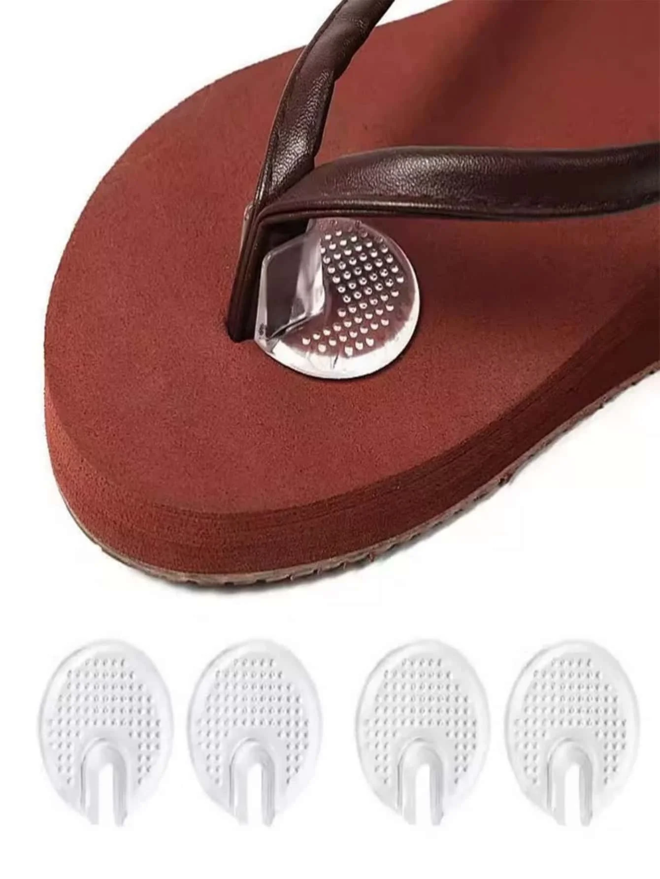 10 pairs Soft flip Flop Gel Cushions Pad Toe Protectors for Thong Sandal lnserts Guards insoles Shoes Grip Pads Metatarsal Pad image 4