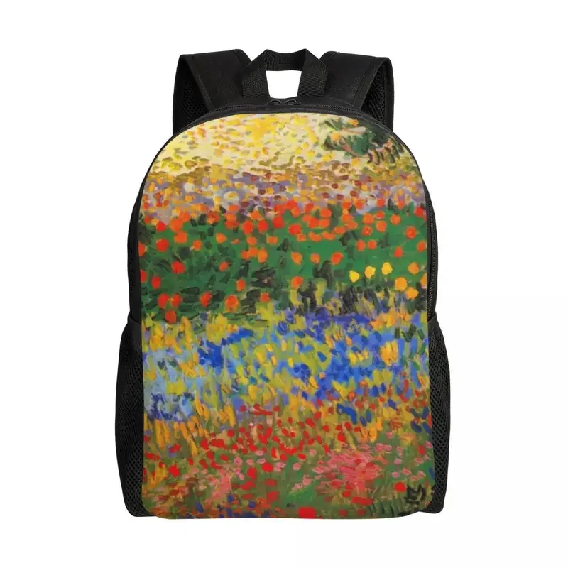 

Customized Flower Garden By Vincent Van Gogh Backpacks Water Resistant College School Art Painting Bag Printing Bookbag