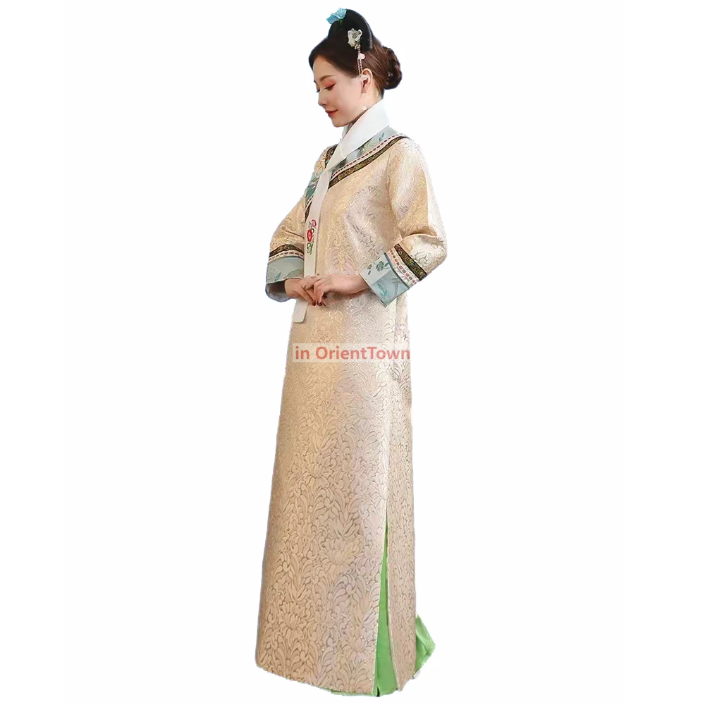 ملابس أداء مسرح السينما التلفزيونية فستان أنيق للمحكمة القديمة للسيدات مطرز بأسرة تشينغ الأميرة التأثيرية