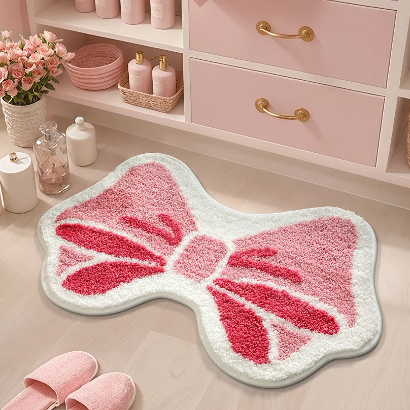 Home Bathroom Door Design - Cute Fun Angel Wings Bathroom Carpet