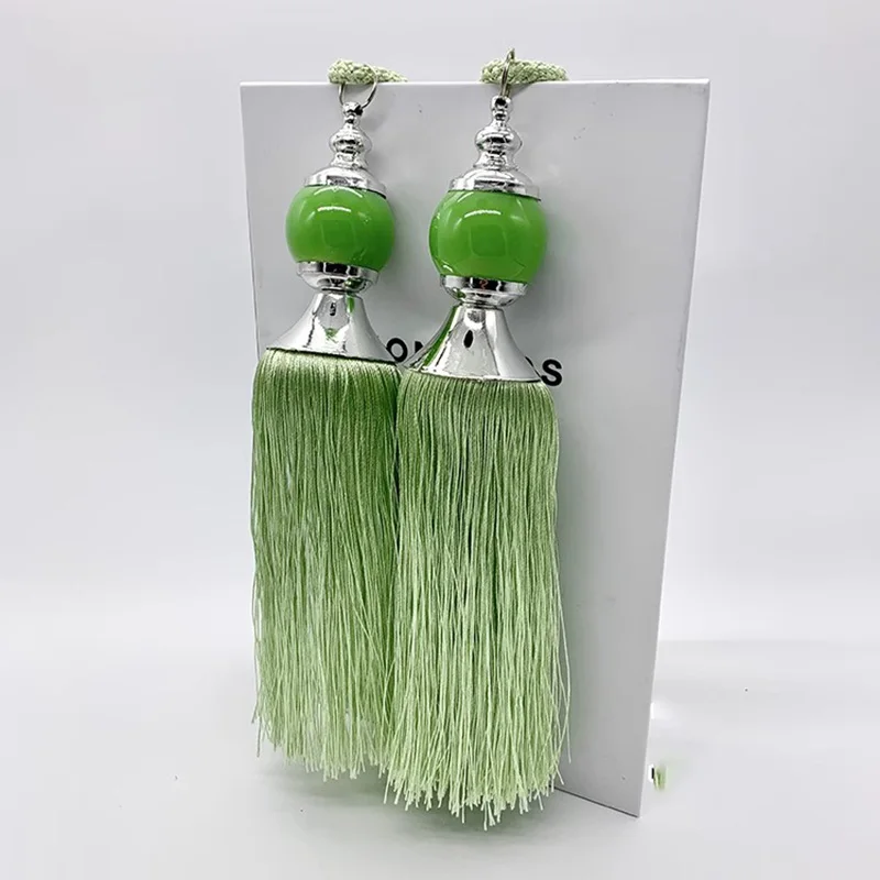 2pcs ยุโรปสไตล์ผ้าม่านแขวน Ball Flow อุปกรณ์เสริมผ้าม่านตกแต่งแขวนเดี่ยวคริสตัลบอลแขวนเชือก