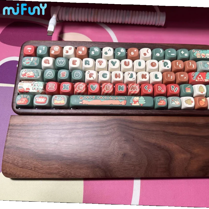 

MiFuny SKY64 Pro GH60 Keyboard Wrist Rest Original Walnut Wood Wrist Support Custom Ergonomic for Mechanical Keyboard Palm Rest